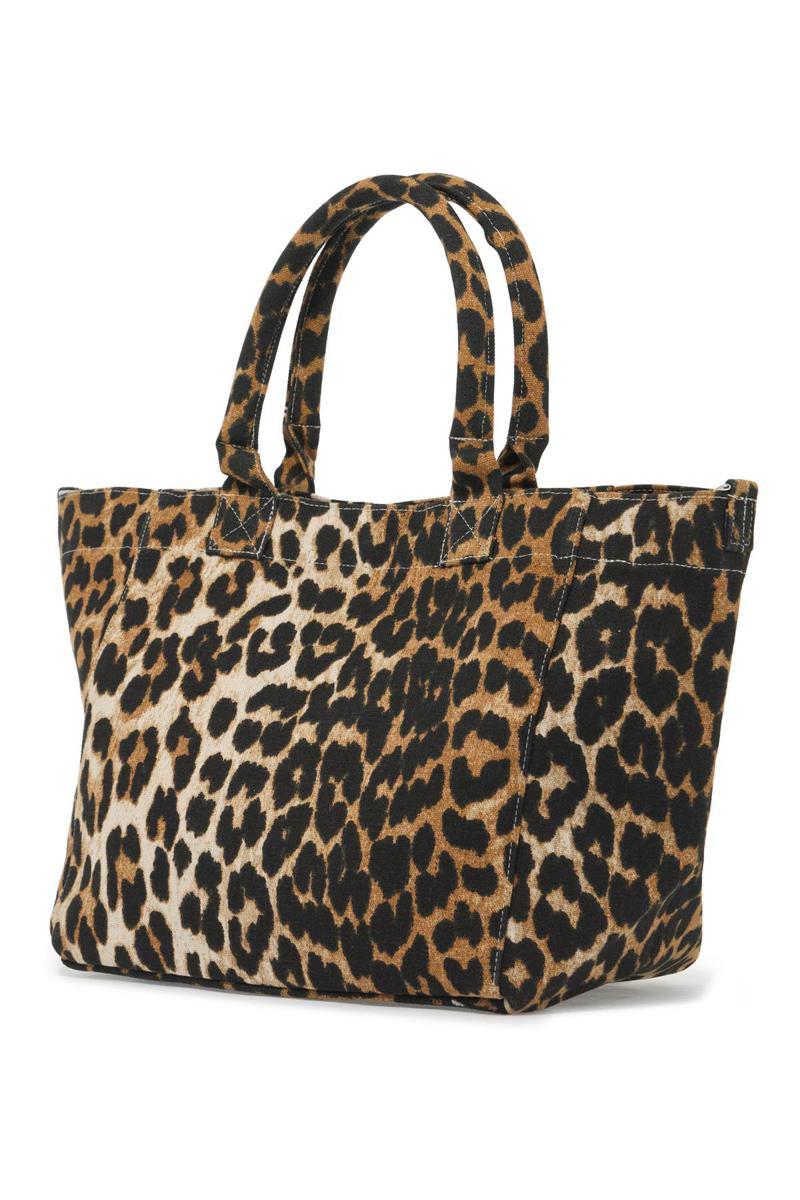 ganni-Black-Leopard-Print-Tote