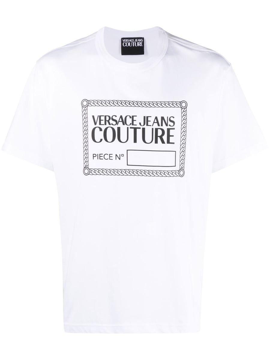 Versace Jeans Couture Logo-print Short-sleeved T-shirt in White for Men |  Lyst