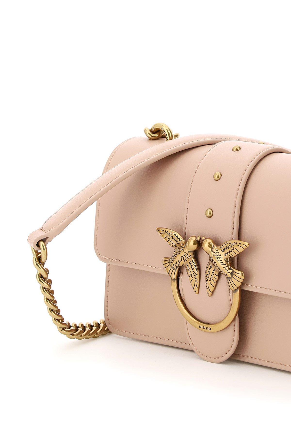 Pinko Leather Love Mini Crossbody Bag in Pink Save 6 Lyst
