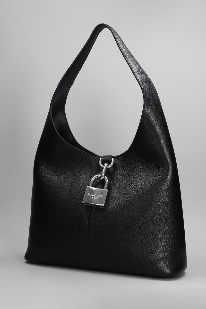 【24SS】BALENCIAGA locker hobo bag S バッグ レザー BALENCIAGA Locker Hobo Tote in Black | COCOON