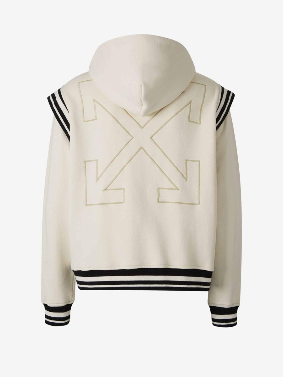 Off White c o Virgil Abloh Off 00 Varsity Hoodie in White for Men Lyst UK