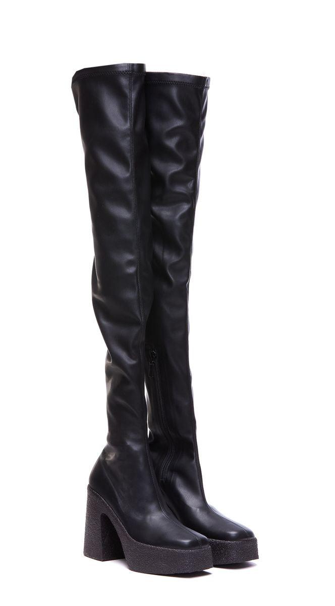 ロングブーツ Stella Mccartney Black alter mat Shroom boots Stella McCartney Over-the-knee boots for Women | Online Sale
