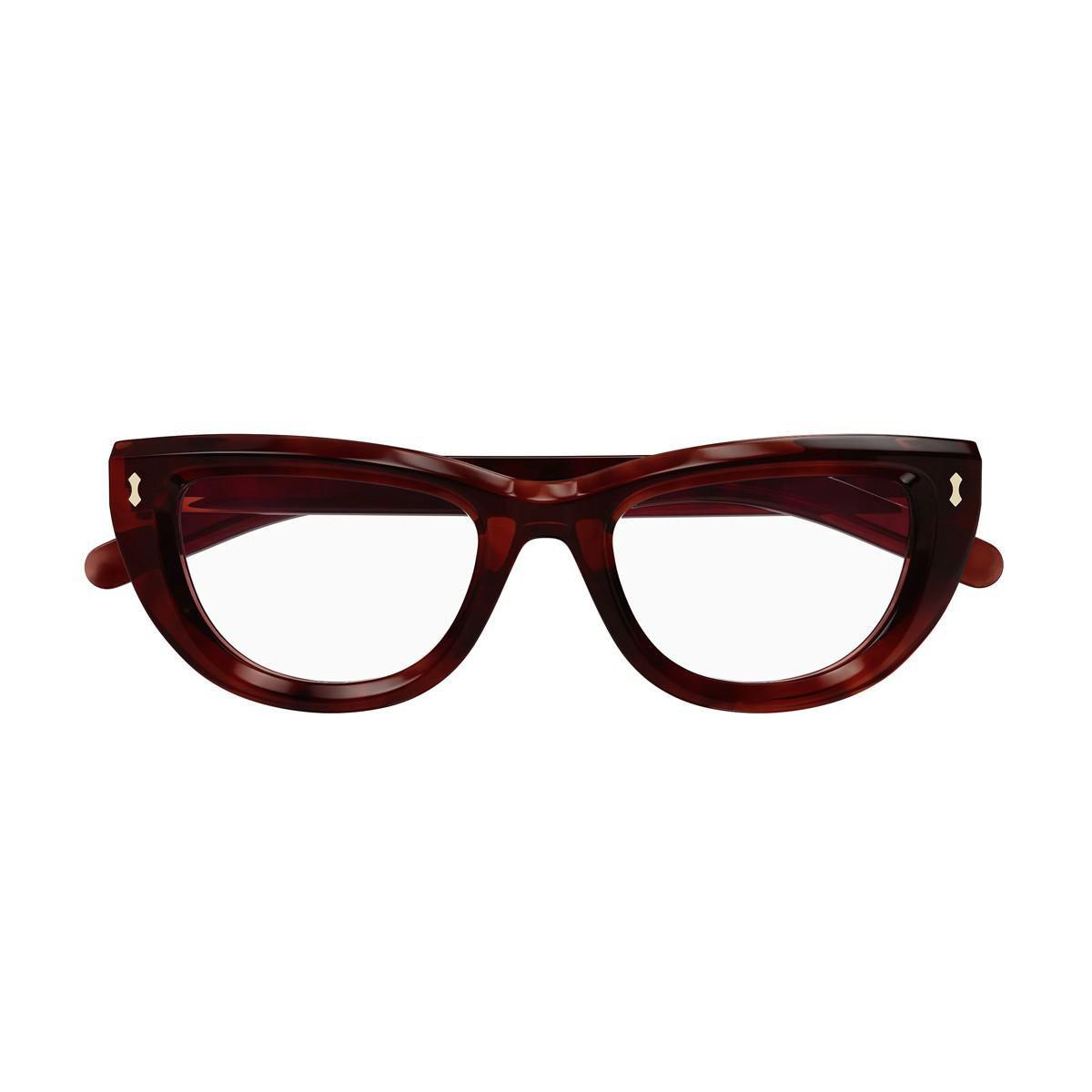 Gucci GG1521O Linea Rivets Eyeglasses in Brown Lyst