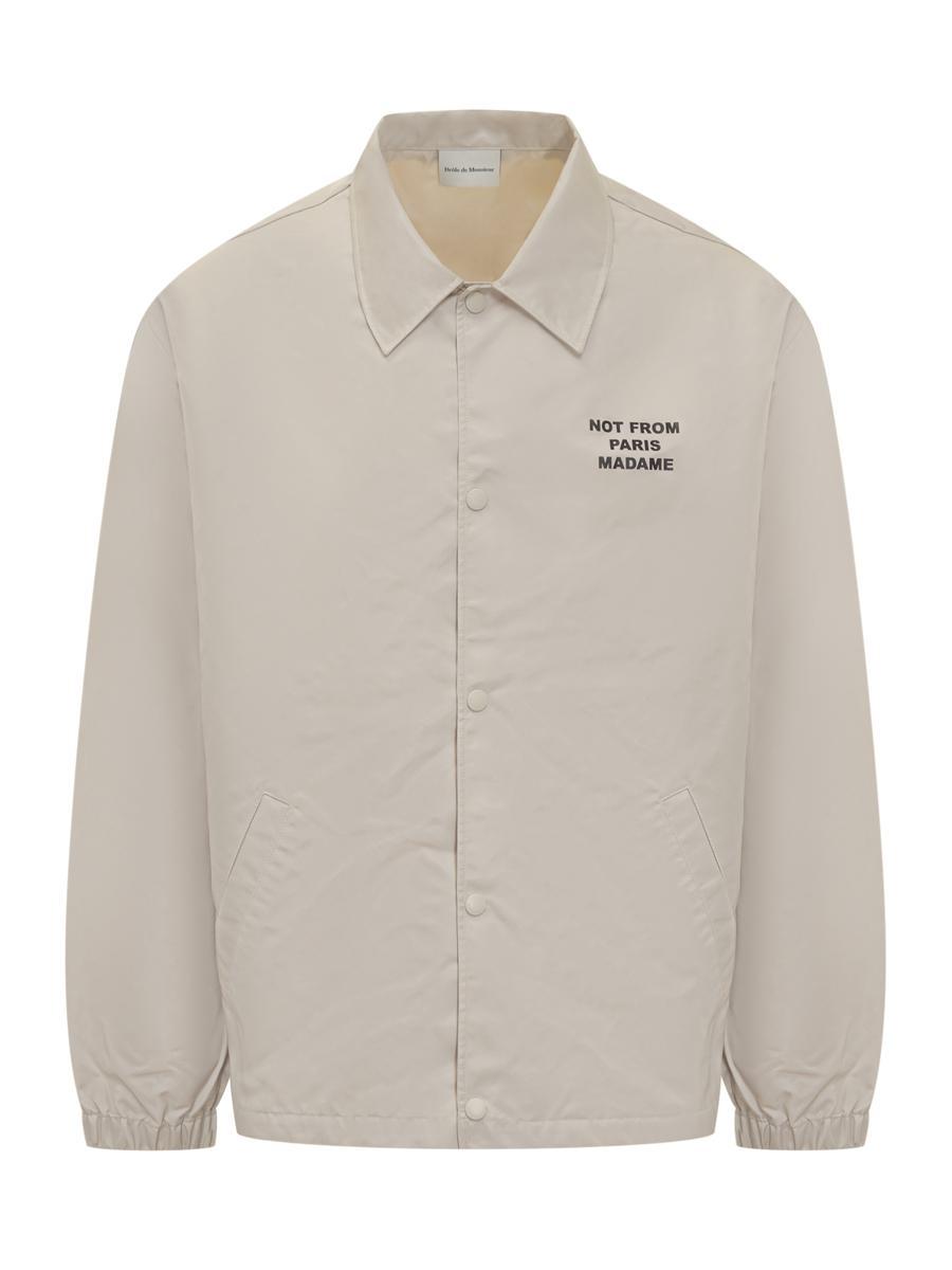 ジャケット DROLE DE MONSIEUR JACKET (T173031ATNW050 IVORY) Mastic Nylon Slogan Jacket