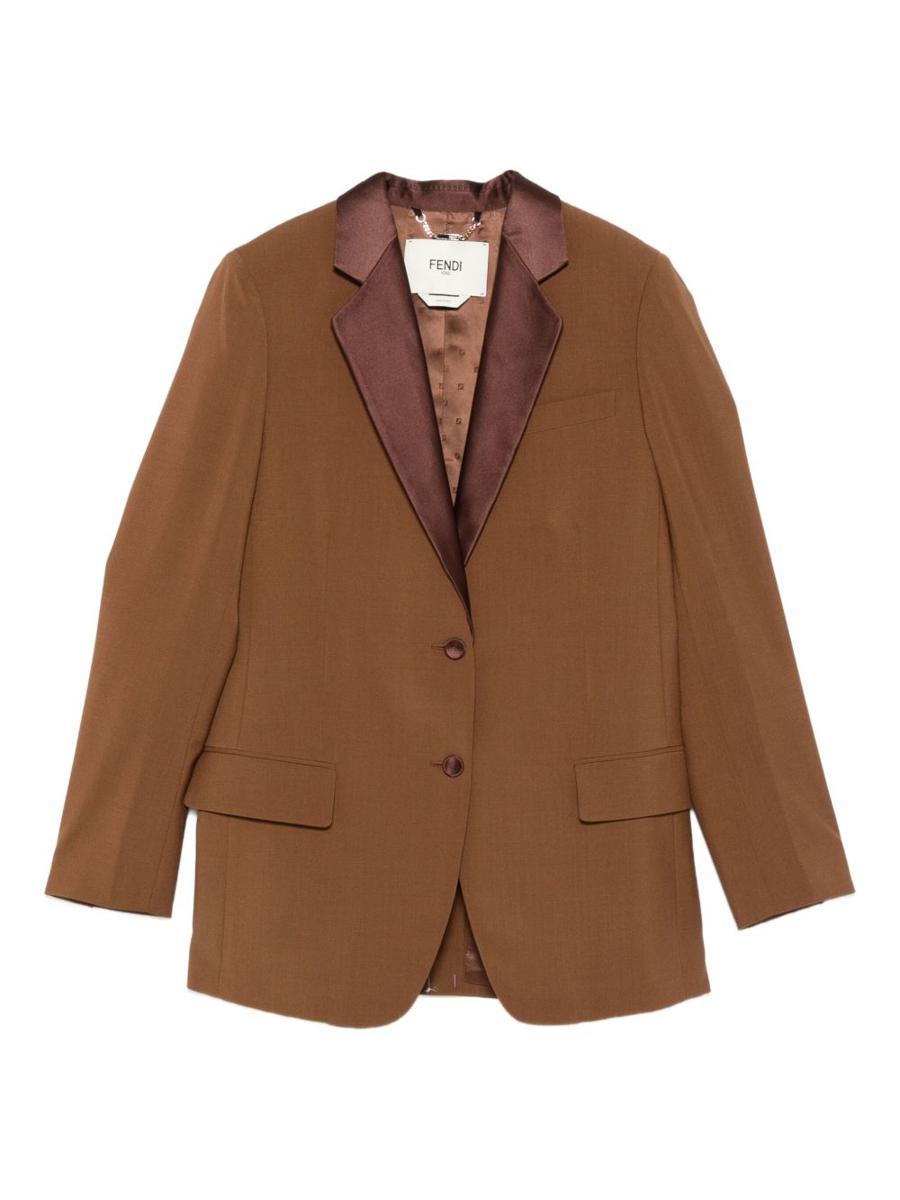 ジャケット FENDI DOVE GREY MOHAIR BLEND BLAZER Fendi Mohair Blend Blazer () IFCHIC.COM