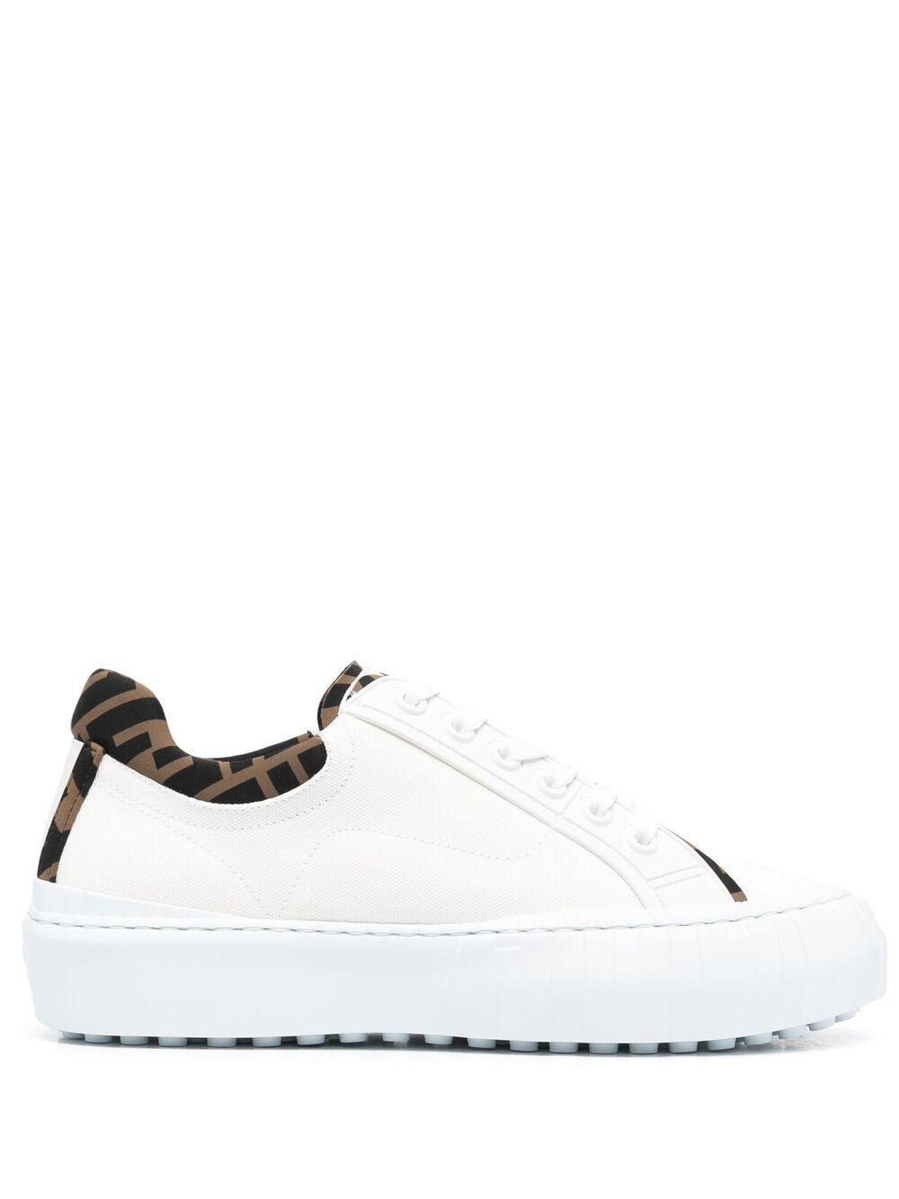 All white top fendi sneakers