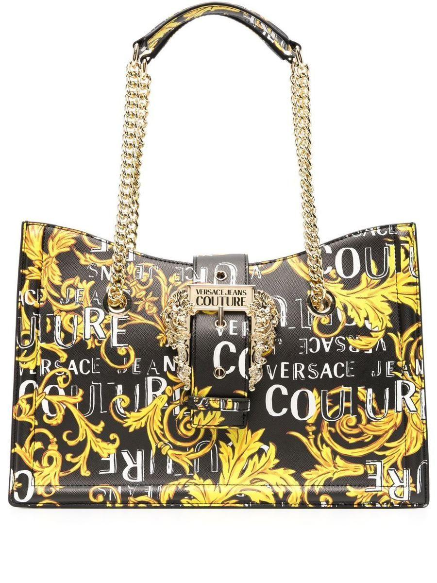 Versace Jeans Couture Barocco-print Tote Bag in Yellow | Lyst
