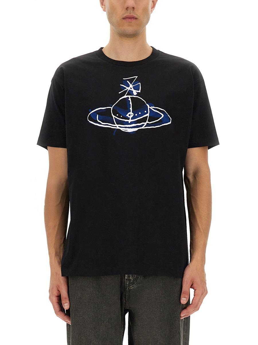 Vivienne Westwood Brushstroke Orb T Shirts for Men - Up to