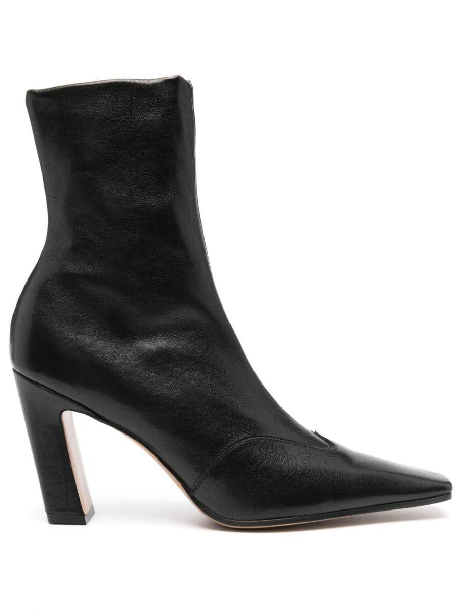 Khaite Dallas 85 Ankle Boots In Stretch Leather in Black | Lyst