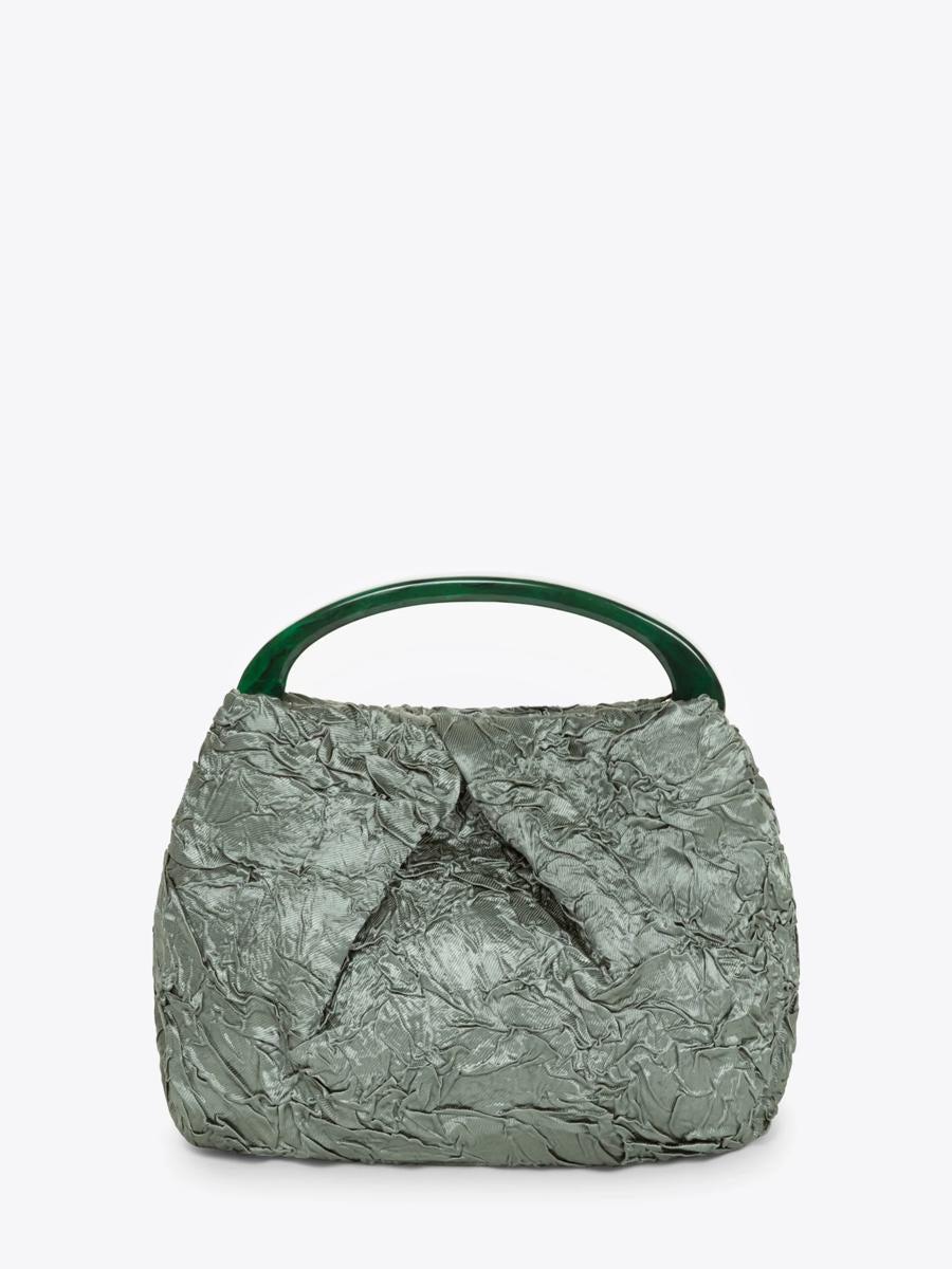 【Dries Van Noten】グリーン スモール Folded Crushed バッグ Green Small Folded Crushed Bag by Dries Van Noten on Sale