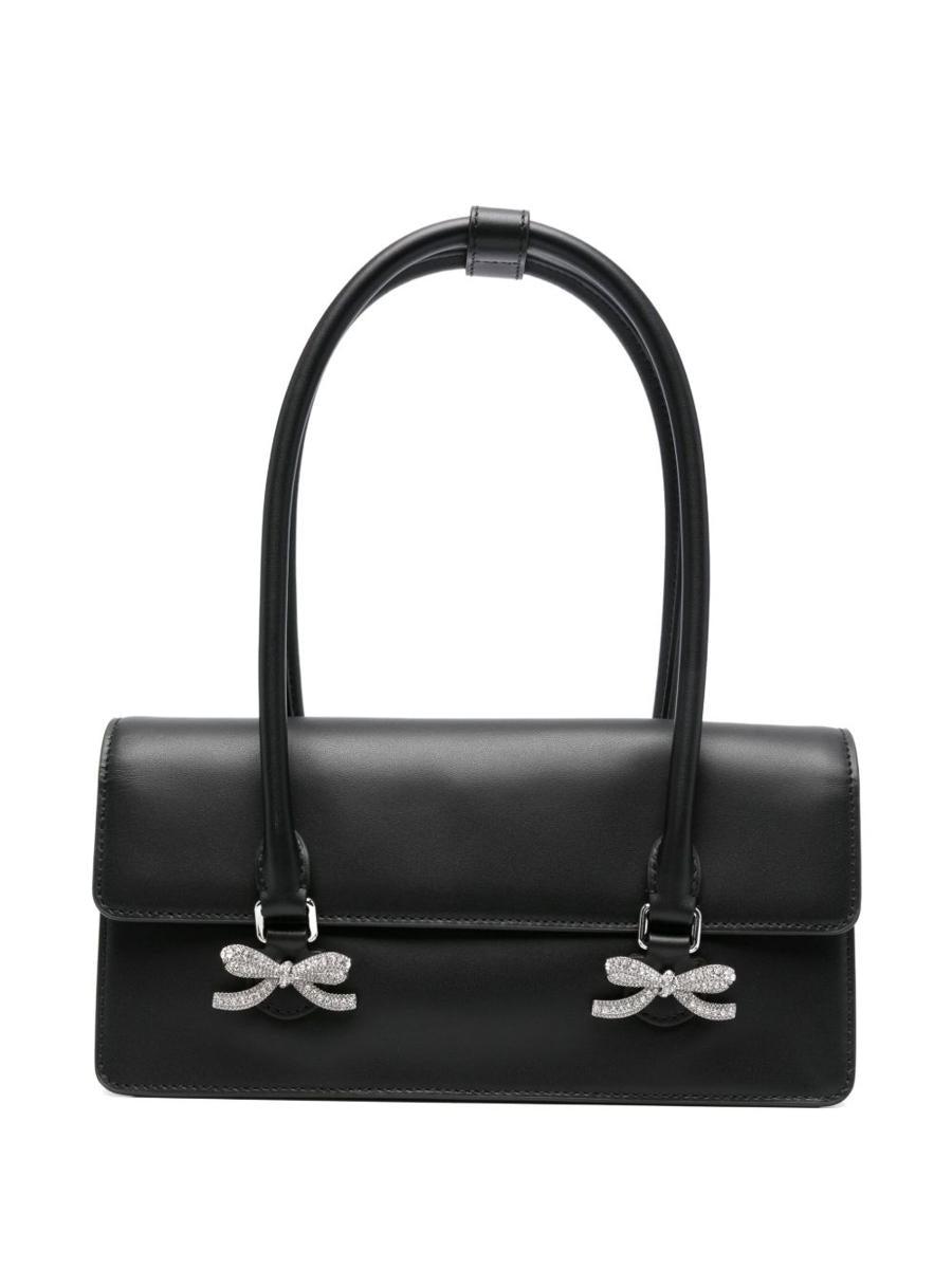 ショルダーバッグ・ポシェット SELF-PORTRAIT Woman Shoulder bag Black RS25304B BLACK Black Leather Curved Shoulder Bag – self-portrait-US