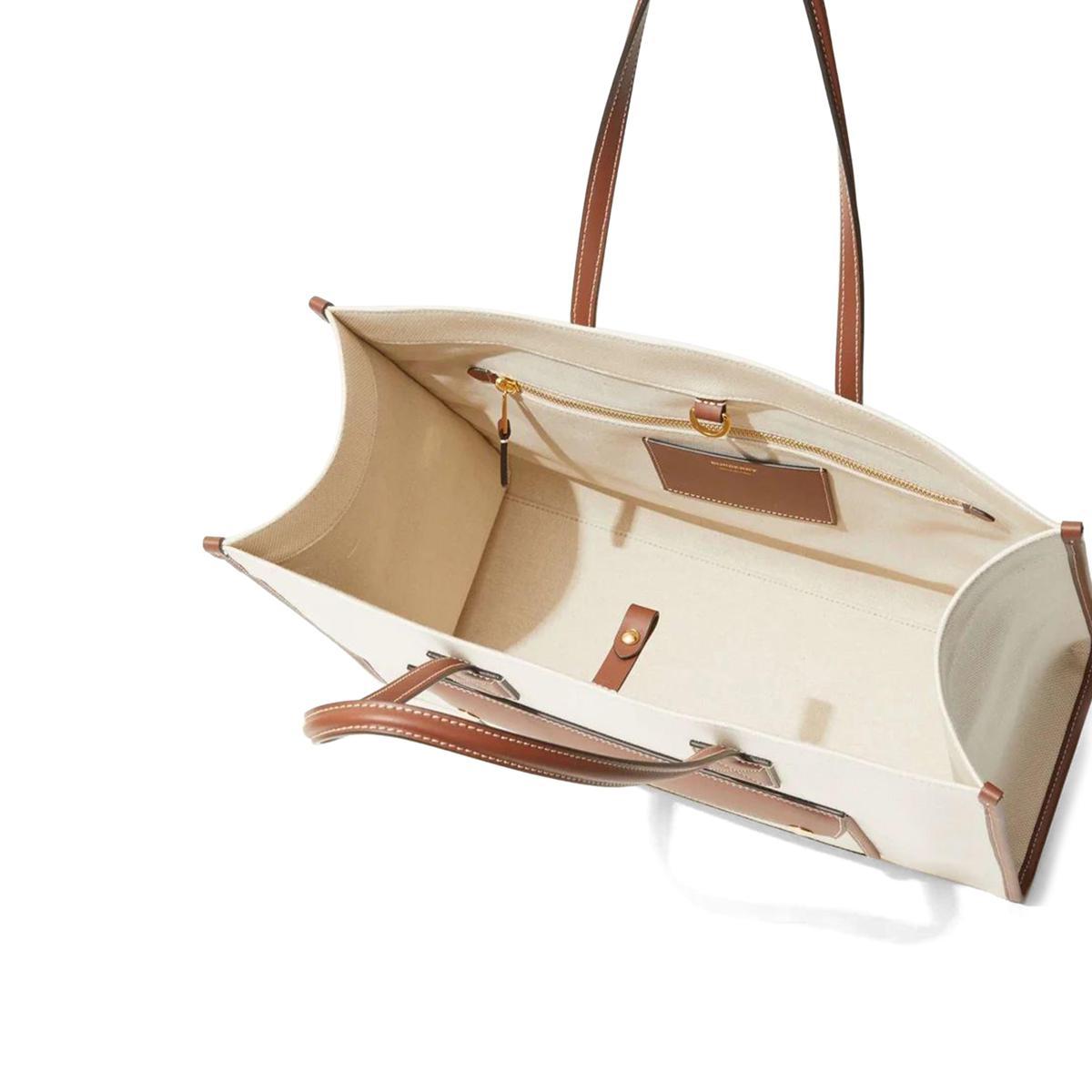 【関税＆送料込み】Burberry Ll Md Pocket Dtl Tote Ll6 Burberry Ll Md Pocket Dtl Tote Ll6 in Natural | Lyst