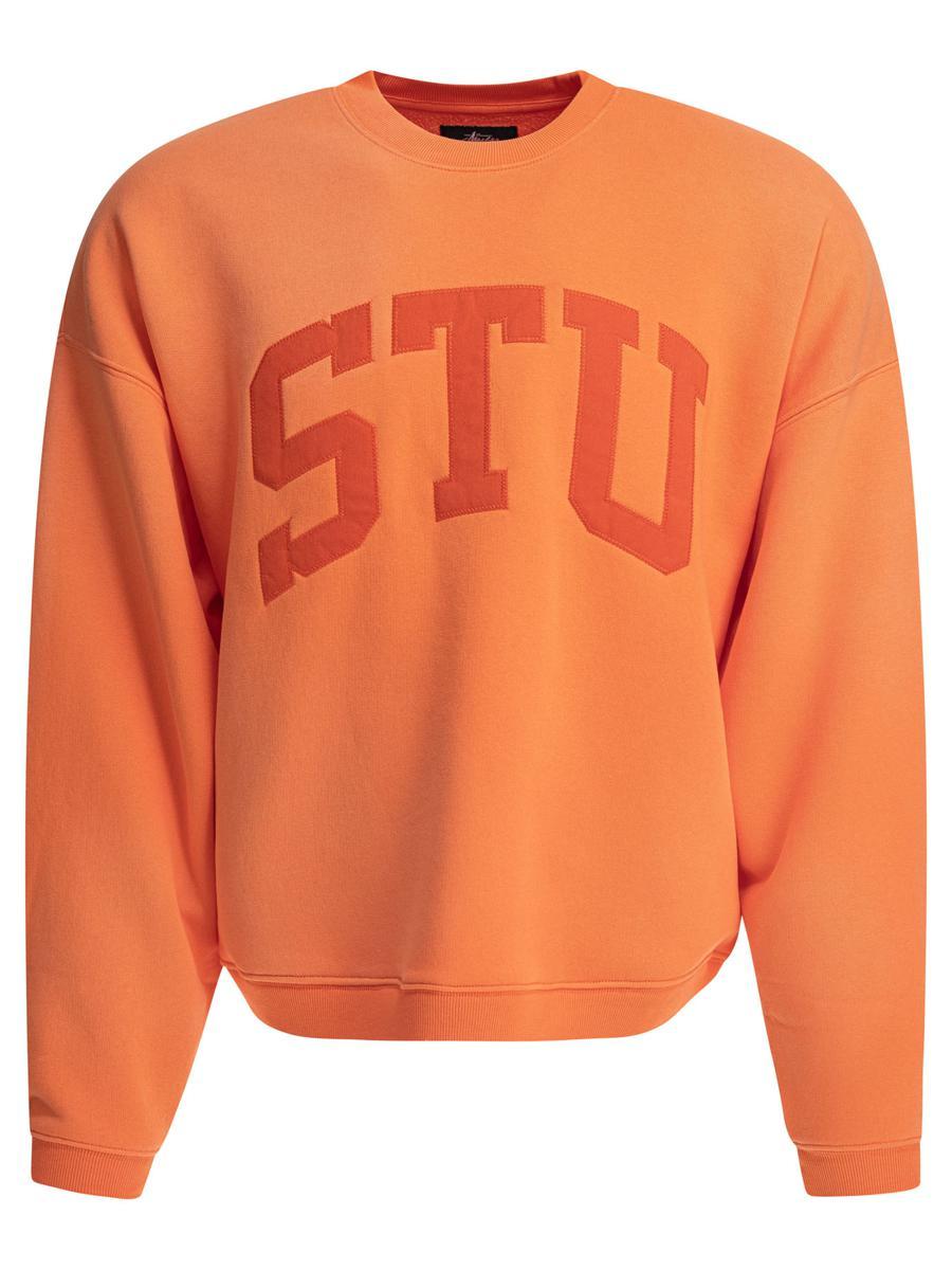 Stussy Arch Logo Sweatshirt in Grey for Men | Lyst UK