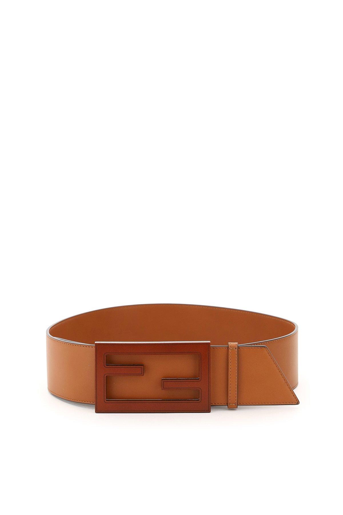 Fendi Leather High Baguette Belt in Brown,Orange (Brown) - Save 44 