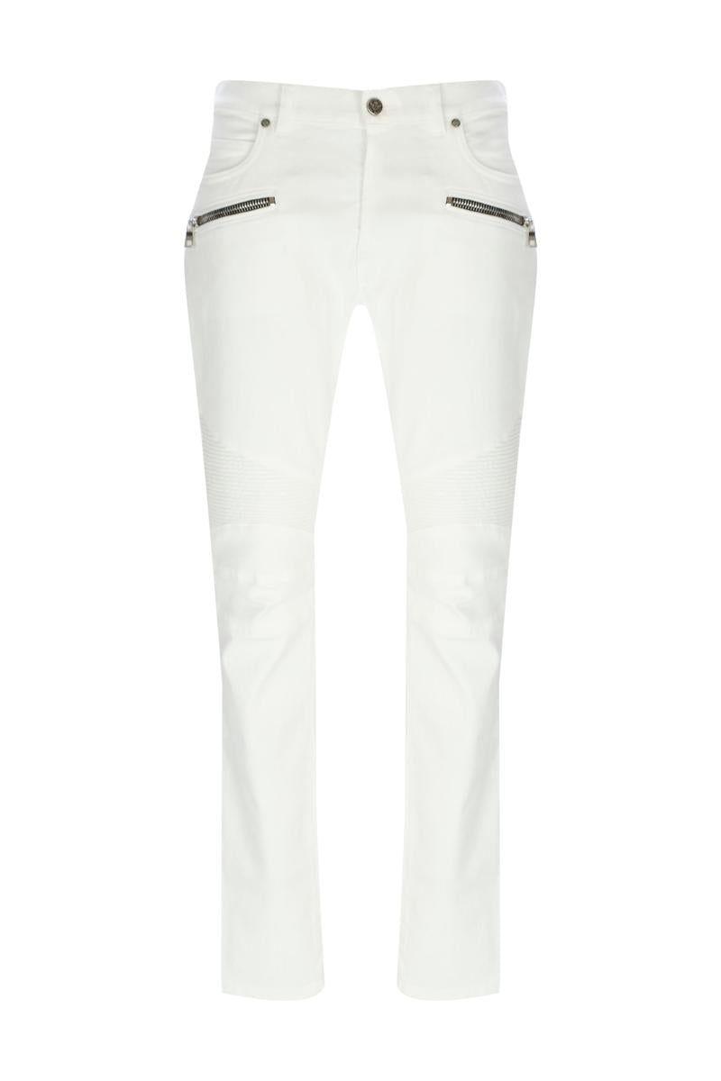 Balmain Jeans in White for Men | Lyst
