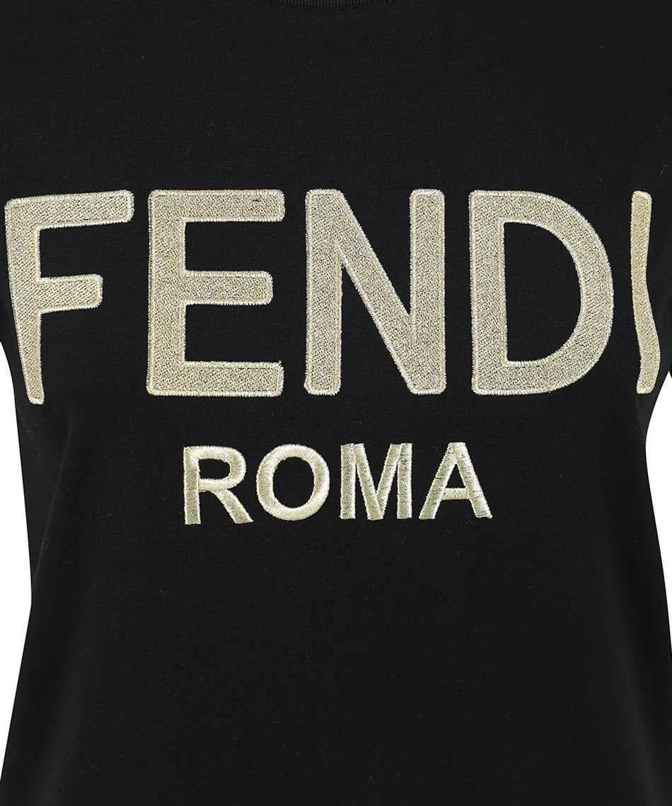 Fendi Logo Cotton T-shirt in Black | Lyst