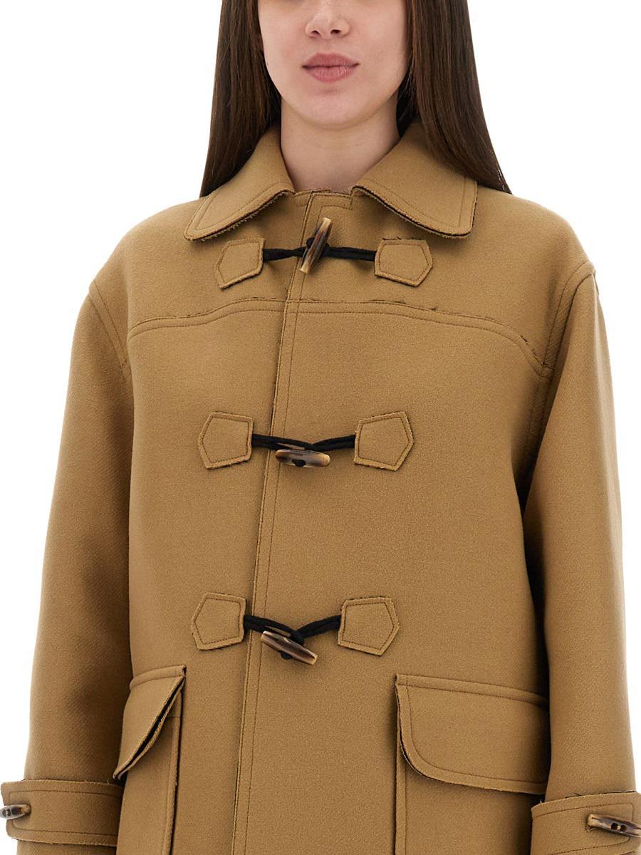 ジャケット・アウター MOSCHINO Wool duffle coat Moschino Duffle Coat - Small Camel Beige Wool | eBay