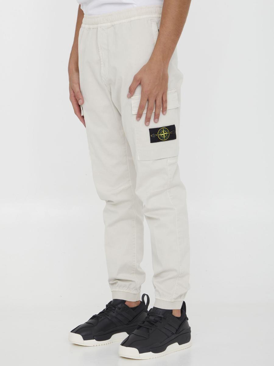 Stone Island Cargo Pants in White for Men | Lyst