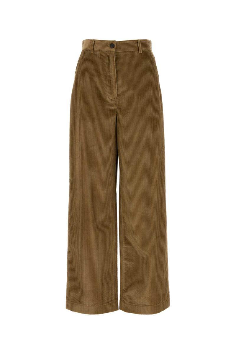 【関税&送料込】Miu Miu Dark Brown Velvet Wide-Leg Pant Miu Miu Wide-leg and palazzo pants for Women | Online Sale