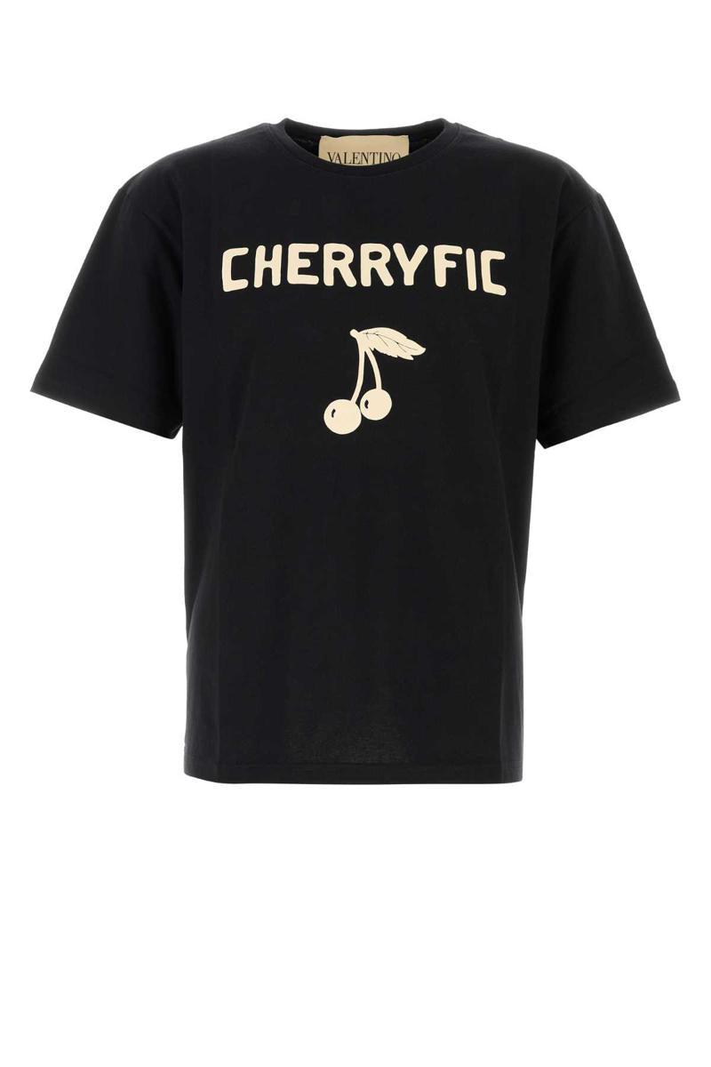【送料&関税込】Valentino Cotton T-shirt With Striped Patter Valentino LONG-SLEEVED COTTON T-SHIRT WITH CHEZ VALENTINO