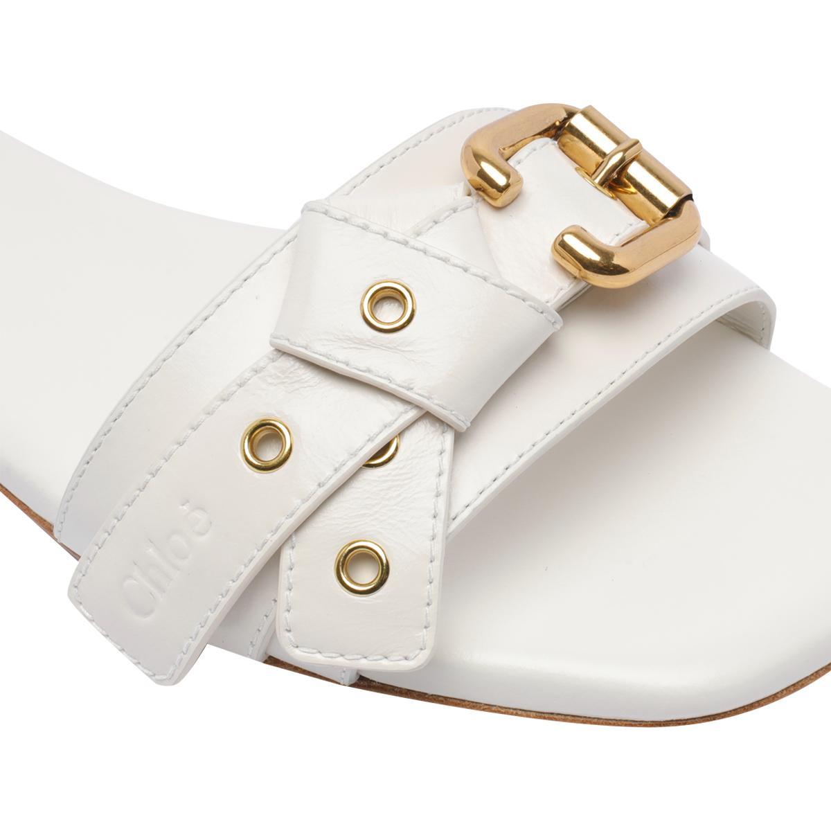 シューズ・サンダルその他 CHLOE Woman Flat sandals White C22U188Z3 101 Chloe クロエ サンダル レディース ホワイト 22U188Z3 101 WOODY