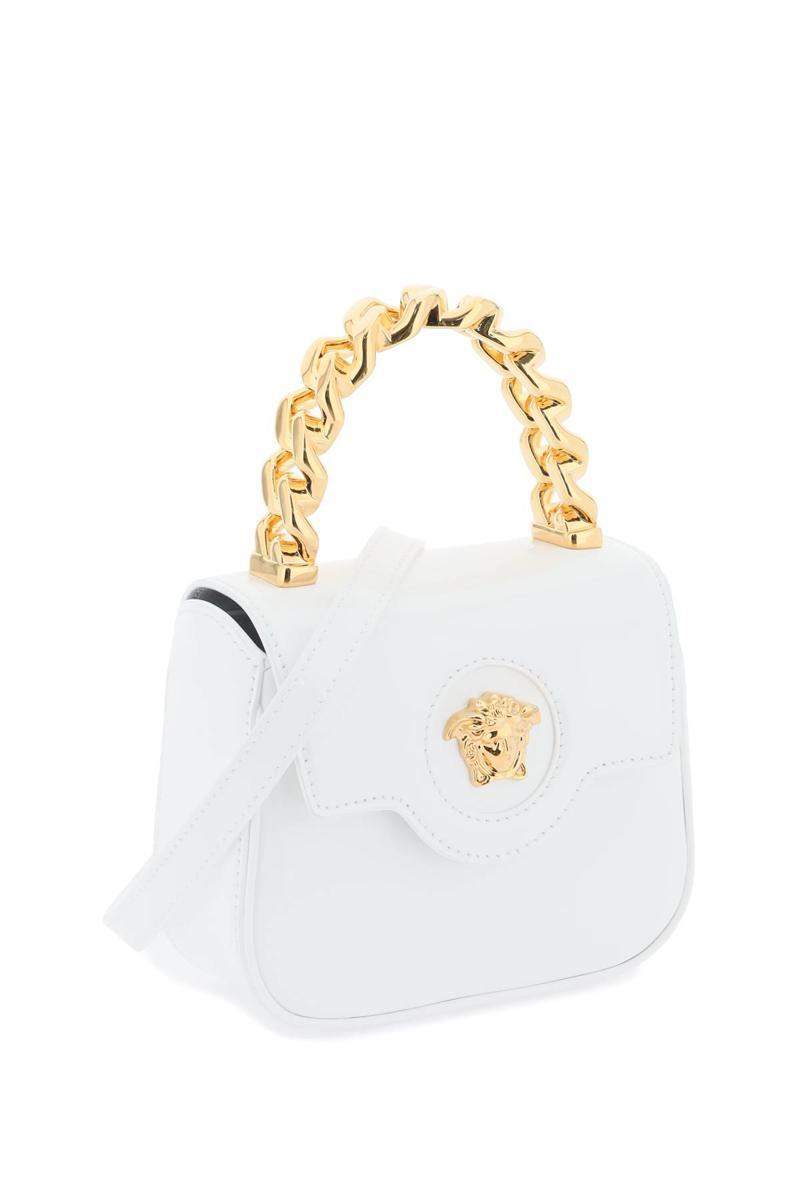 Versace Patent Leather la Medusa Mini Bag in White Lyst