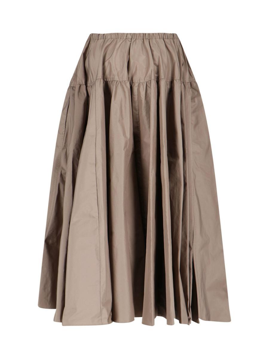 スカート PATOU Women Skirts SK0690189 115B Brown Patou organic-cotton Gabardine Midi Skirt | Brown | FARFETCH