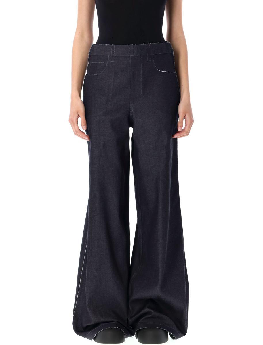 Marni Stretch Denim Trompe L'Oeil Trousers in Blue | Lyst
