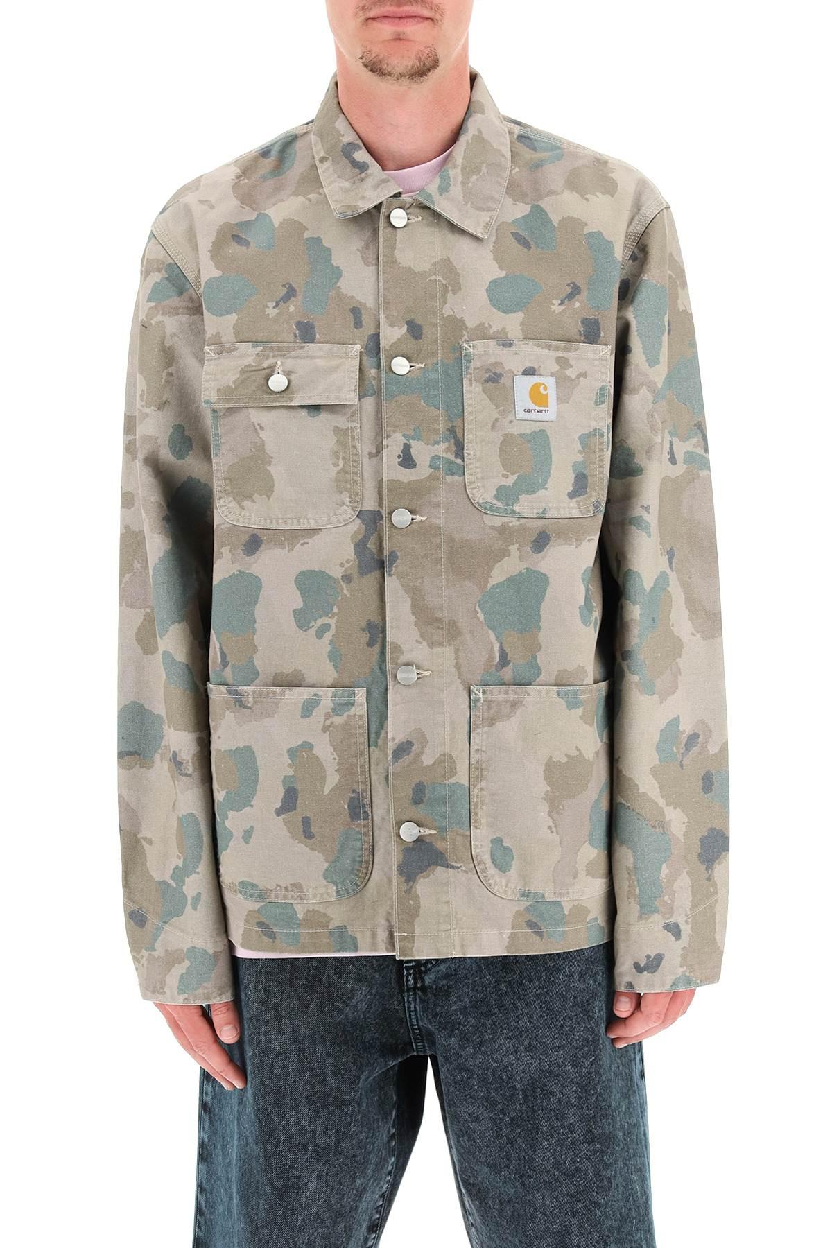 Carhartt WIP Cotton Michigan Jacket In Camouflage Drill in Gray for Men |  Lyst