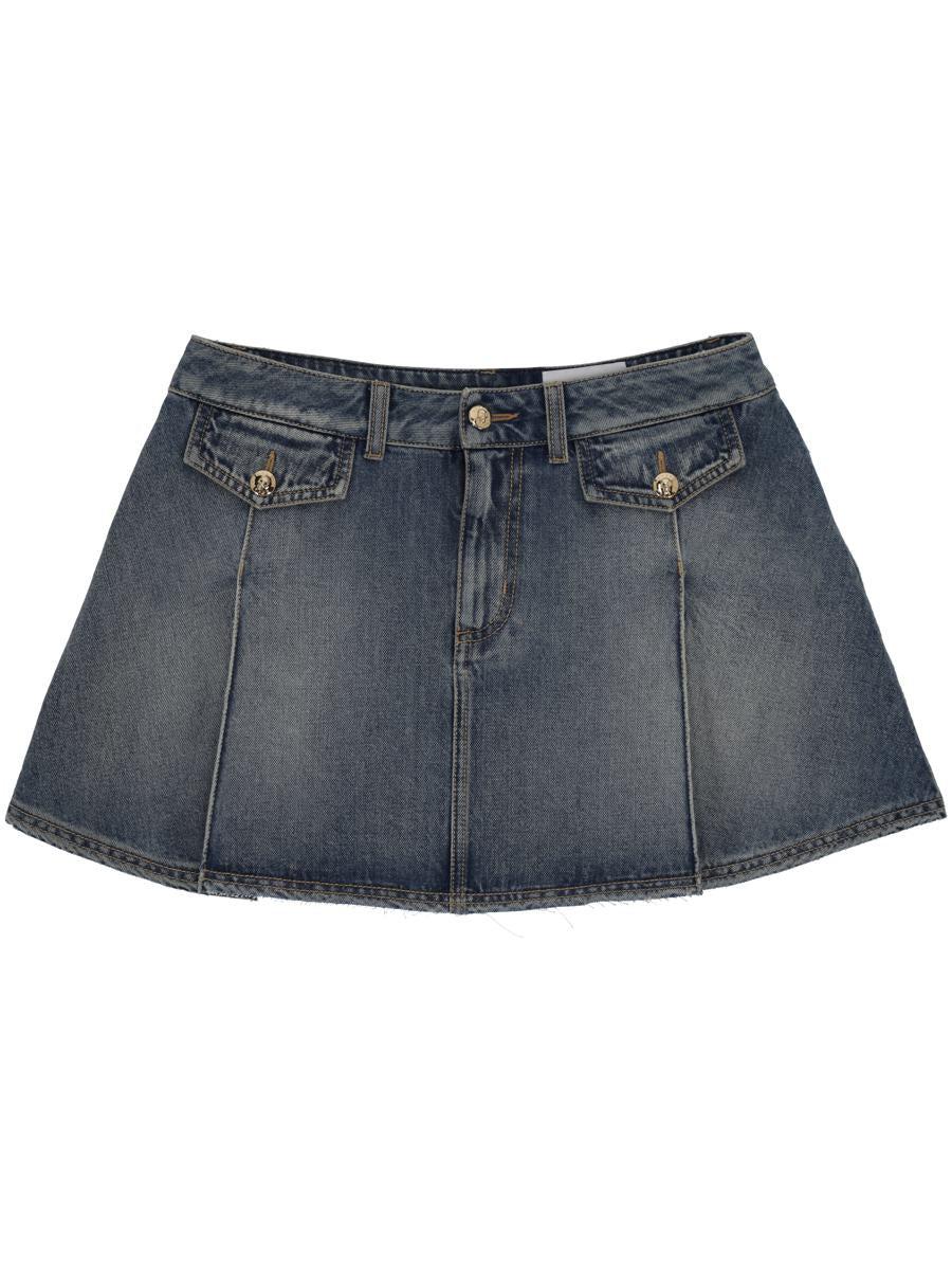 ミニスカート ALEXANDER MCQUEEN DENIM MINI SKIRT Alexander Mcqueen Kickback Denim Skirt Alexander McQueen