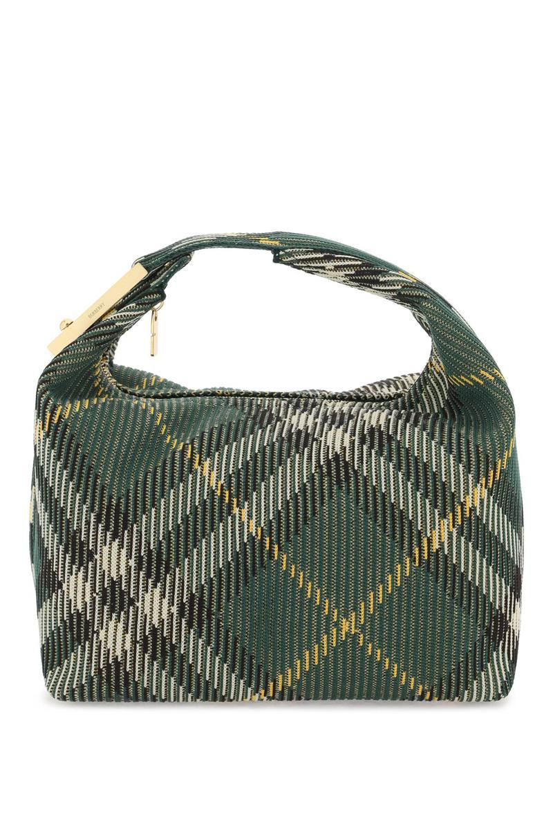 【関税込み】BURBERRY MEDIUM PEG HANDBAG Burberry Medium Peg Bag in Green | Lyst