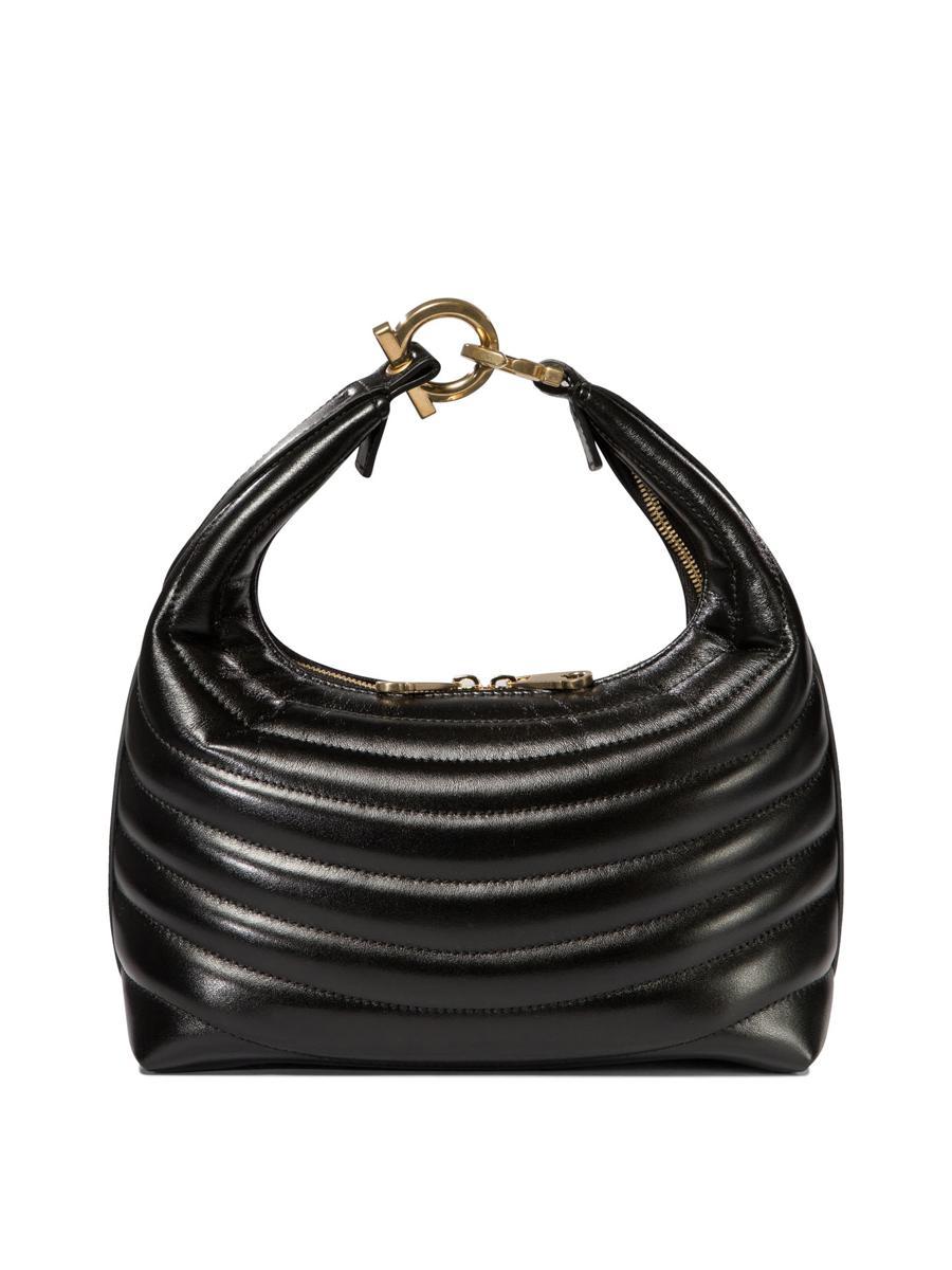 Ferragamo Matelassé Crossbody Bag in Black | Lyst