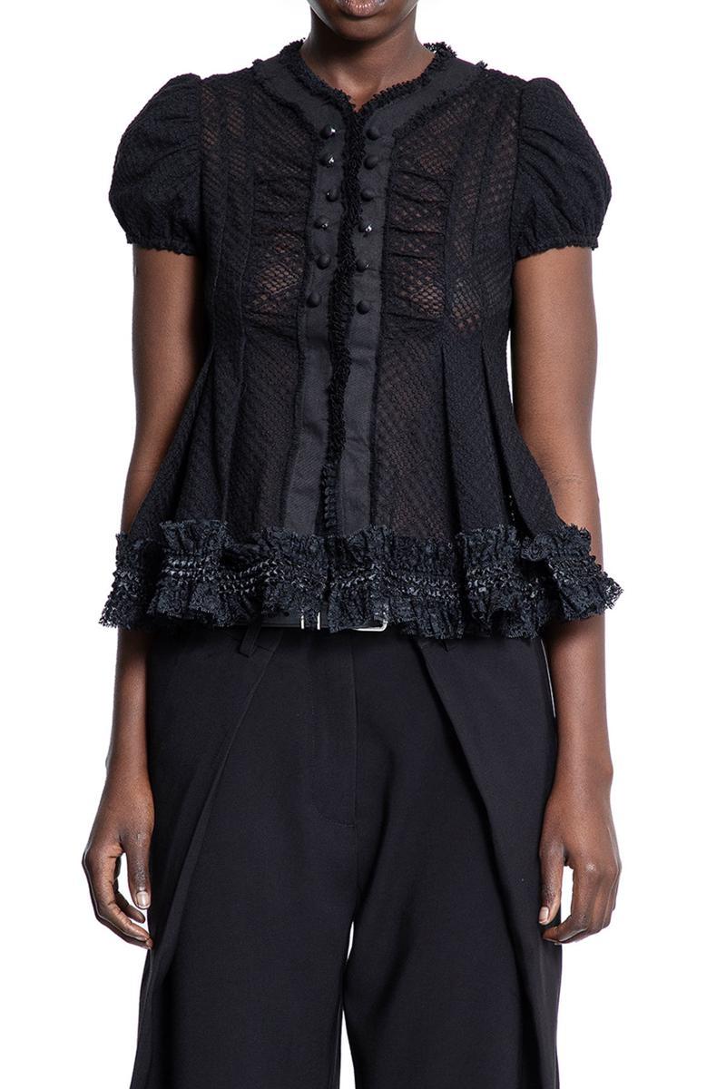 Crush Buttoned Blouse Yellow Floral Online | Zimmermann