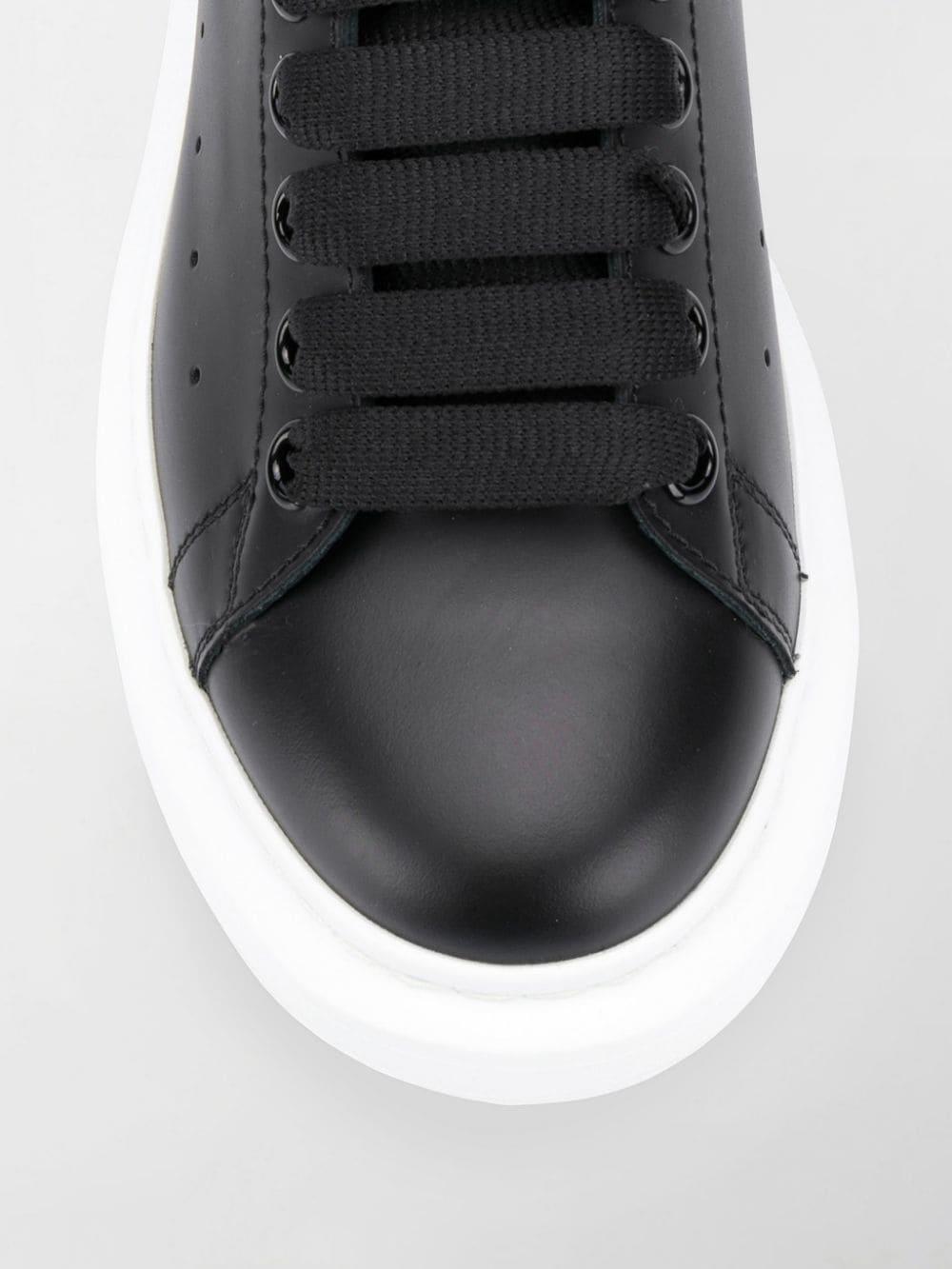 Alexander McQueen Leather Oversized Sole Sneakers Black/white for Men -  Save 39% - Lyst