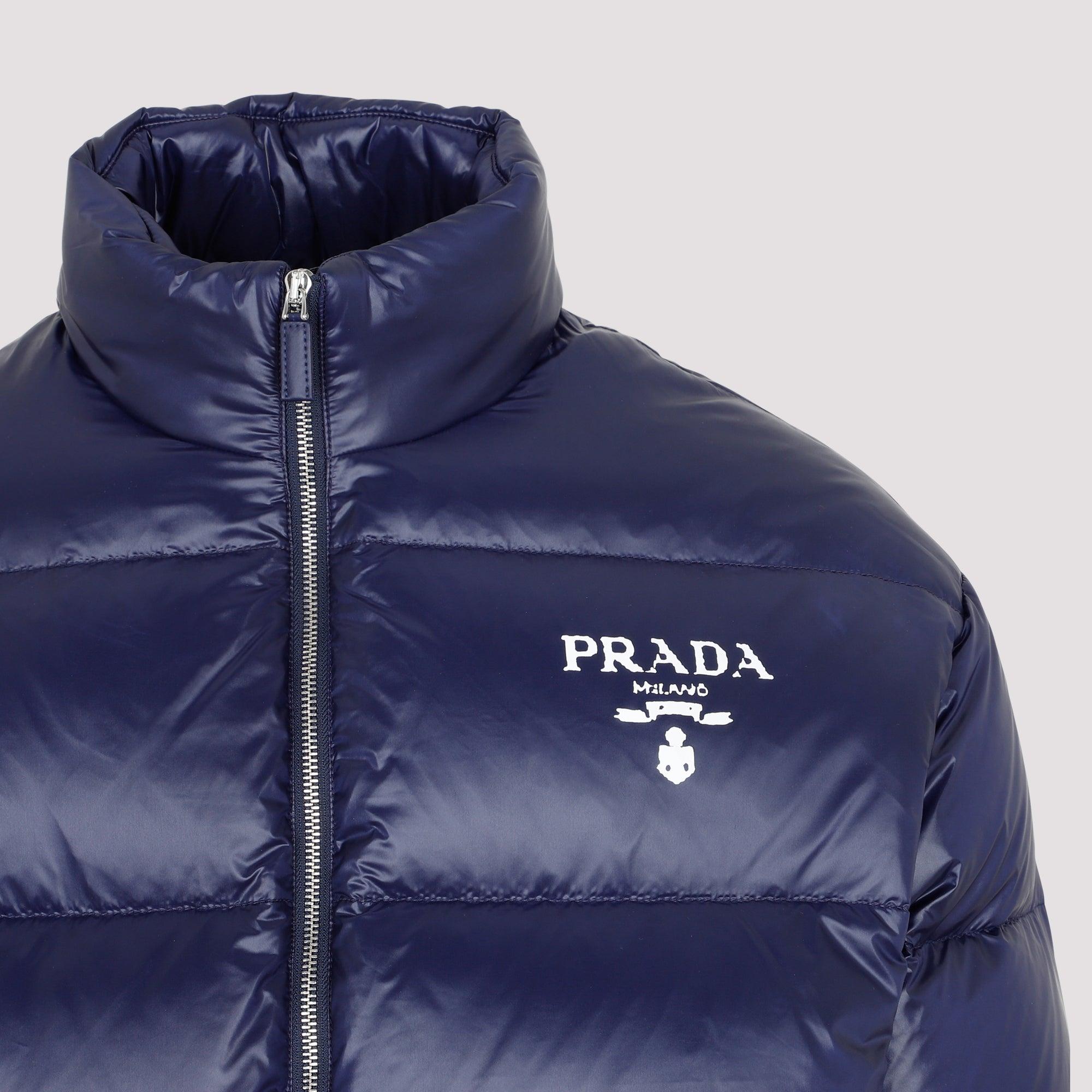 Prada Synthetic Nyon Puffer Jacket in 