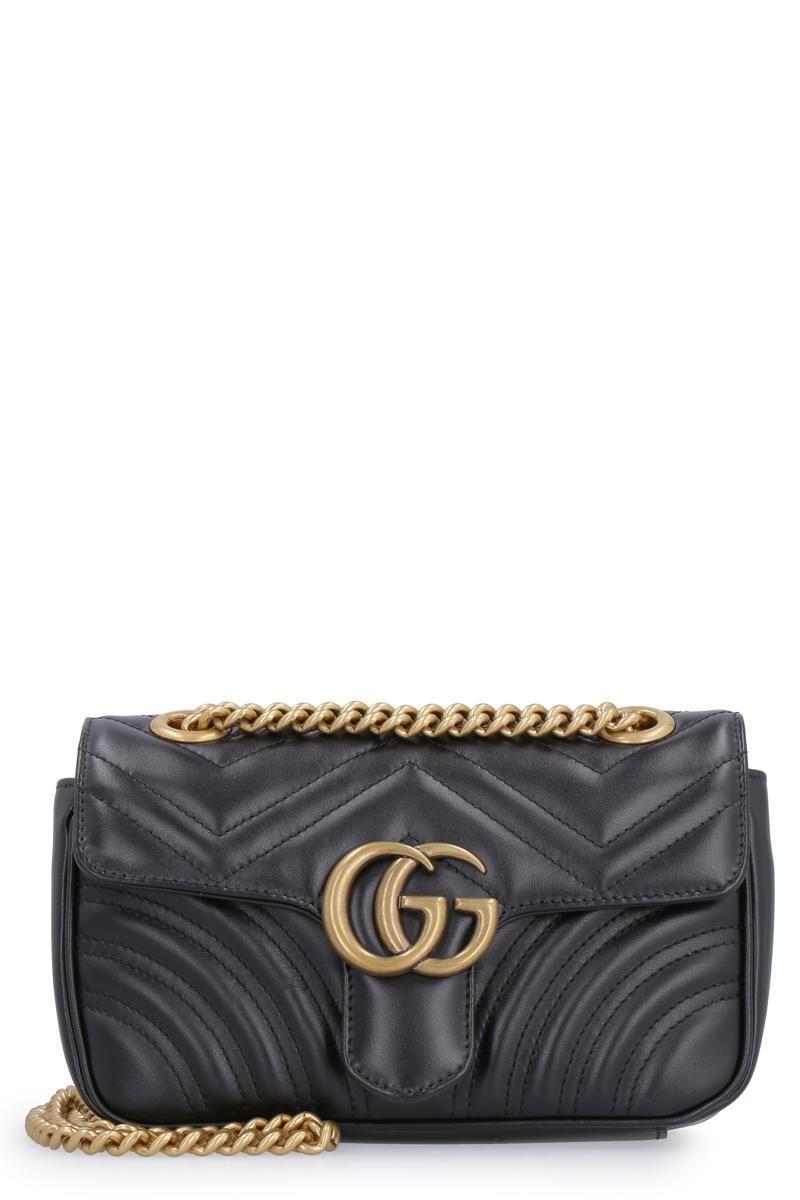 Gucci Gg Marmont Quilted Leather Mini Bag In Gray Lyst