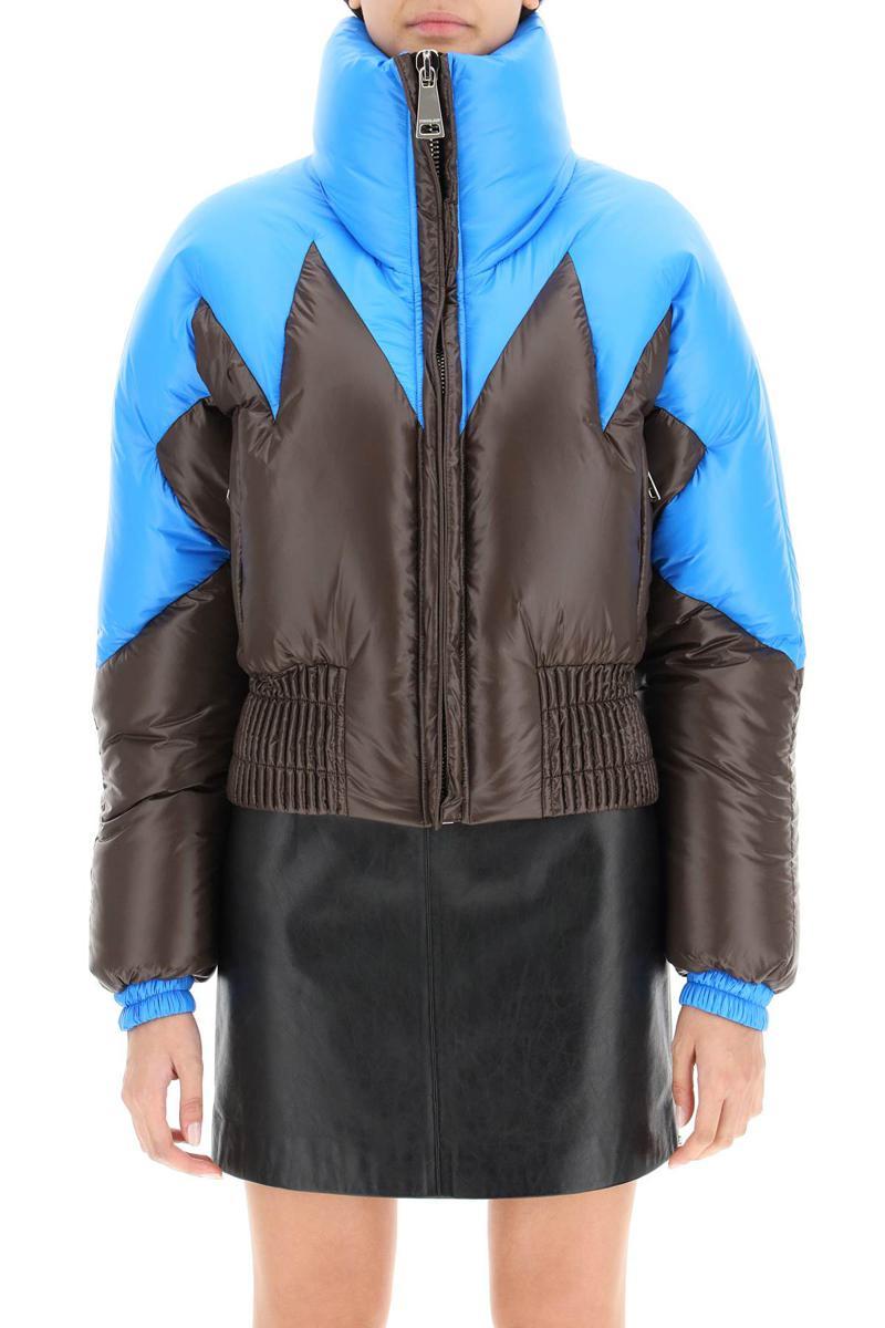 Khrisjoy 'puff Peak' Cropped Puffer Jacket in Blue | Lyst