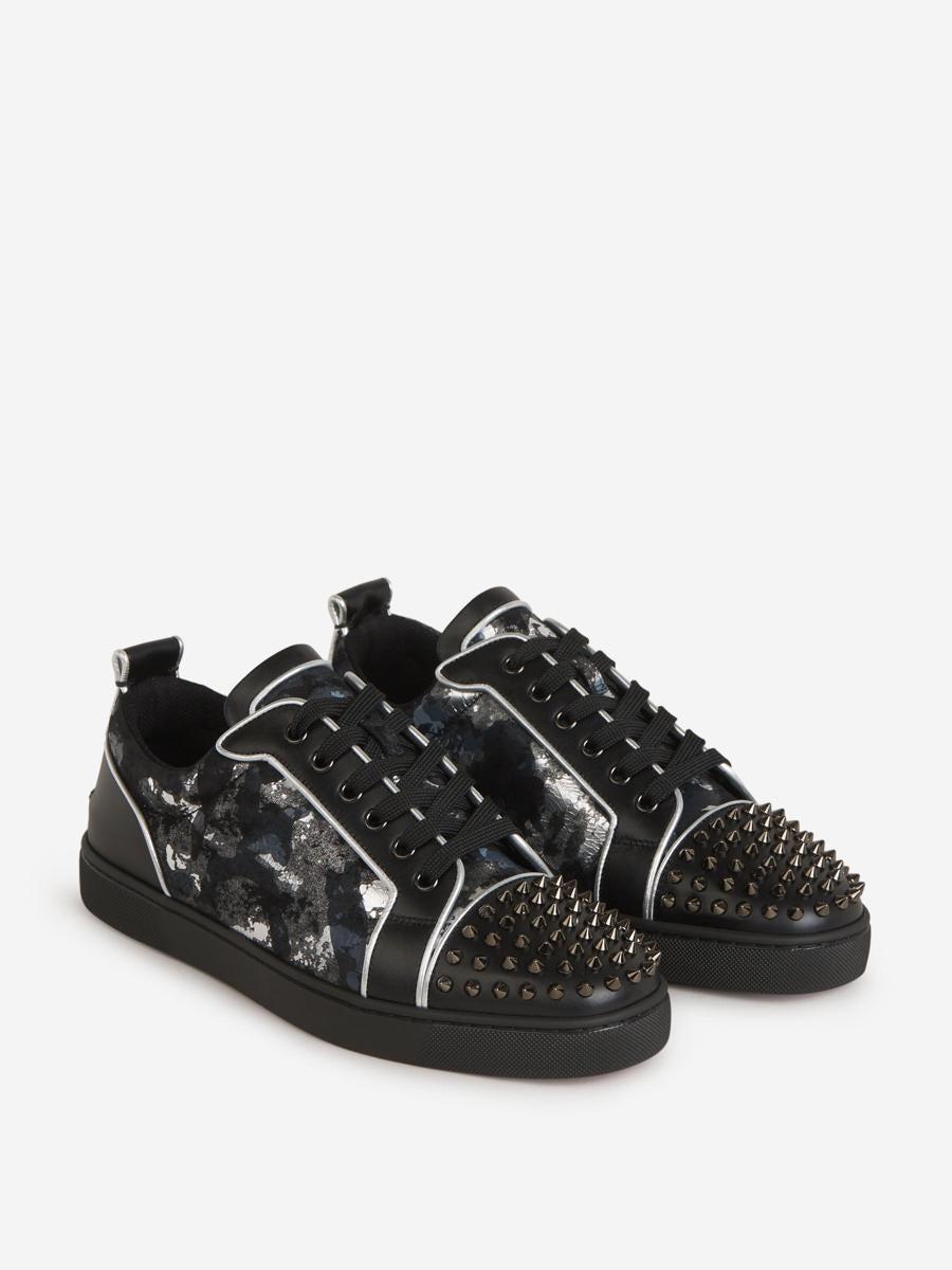 Christian Louboutin Louis Junior Orlato Studded Leather Low top Trainers in Black for Men Lyst