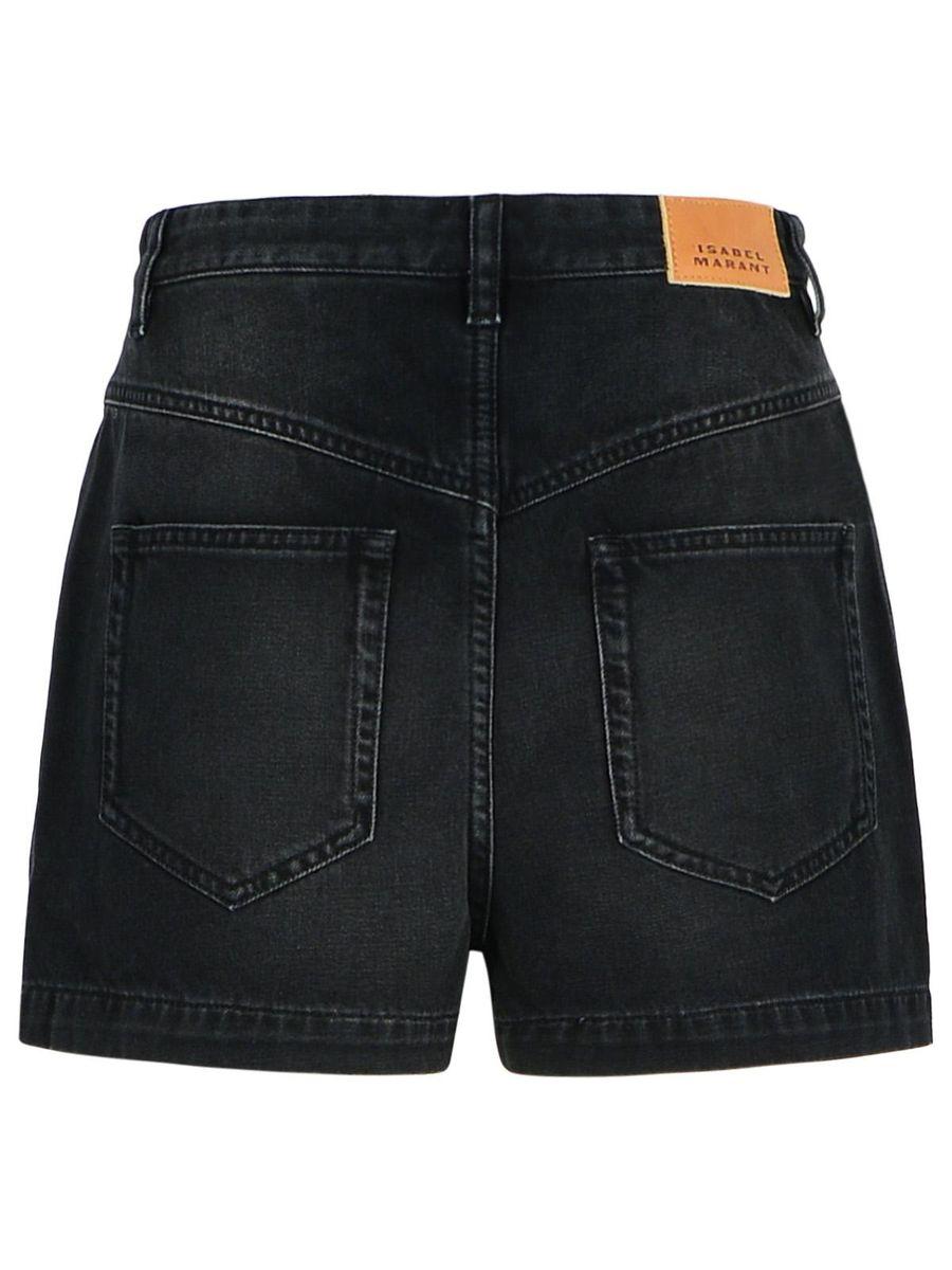 【送料&関税込】Isabel Marant jovany Black Denim Shorts Black Jovany Denim Shorts by Isabel Marant Etoile on Sale