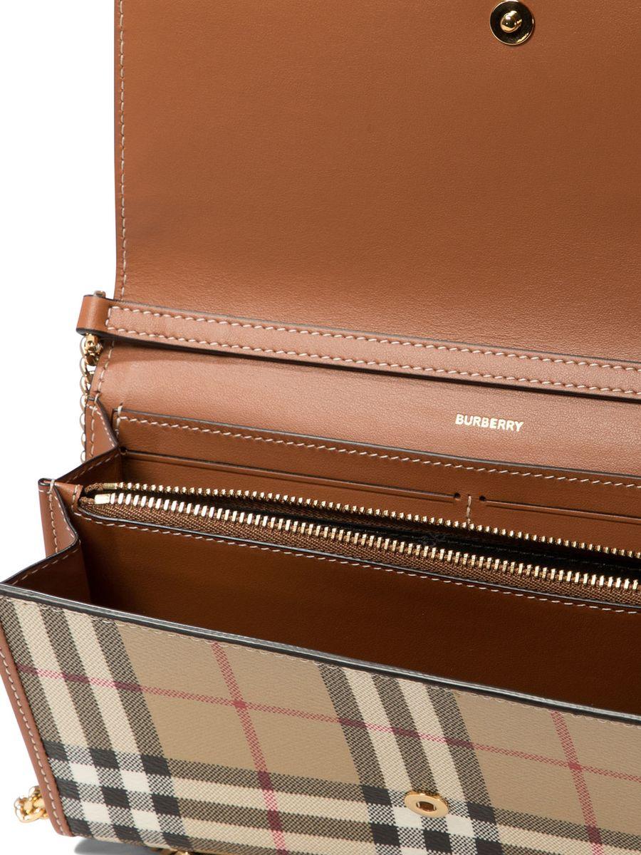 Burberry hanna Wallet On Chain in Natural Lyst UK