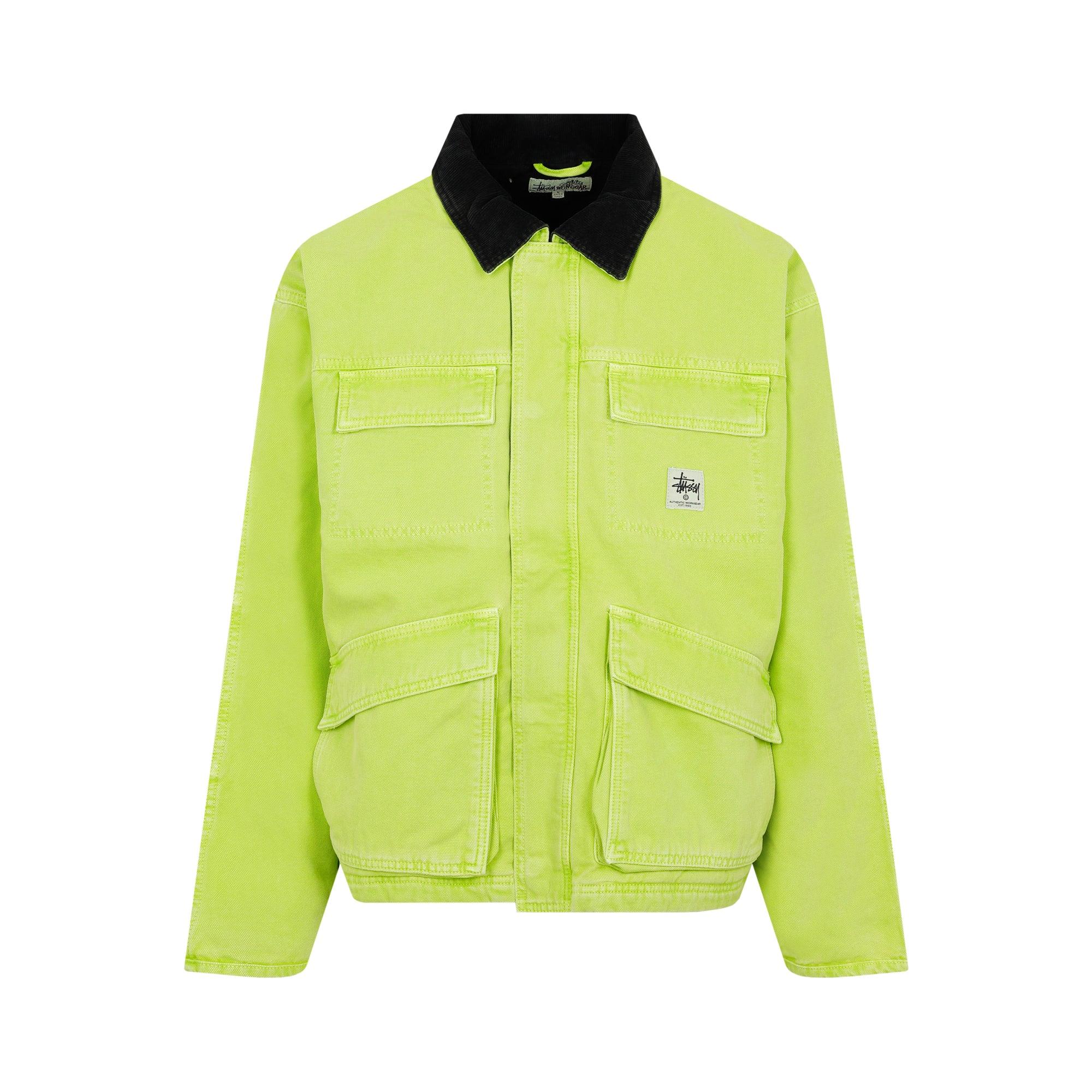 Stussy Washed Canvas Shop Jacket in Green for Men | Lyst Canada