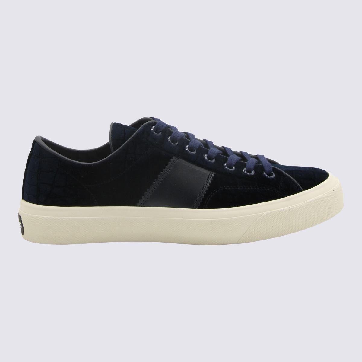 Tom Ford Navy Blue Sneakers in Black for Men | Lyst