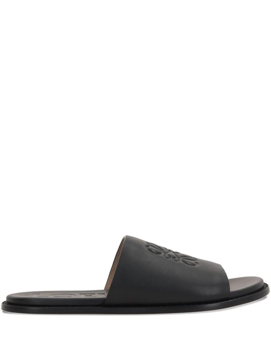 サンダル LOEWE ANAGRAM FLEX SLIDE SANDALS IN SMOOTH LEATHER Shop Loewe - LOEWE x Paula's Ibiza Flex Anagram Leather