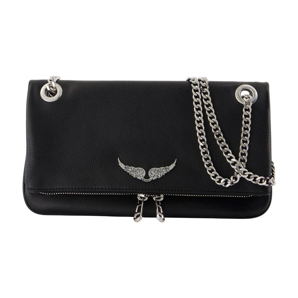 財布・小物その他 Zadig & Voltaire Rock Wallet On Chain - Leather - Black Rock leather crossbody bag Zadig & Voltaire Black in Leather
