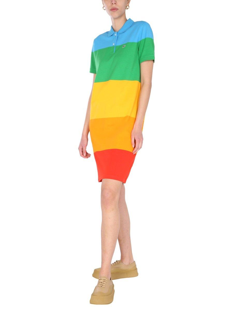 Lacoste Cotton Rainbow Polo Dress | Lyst