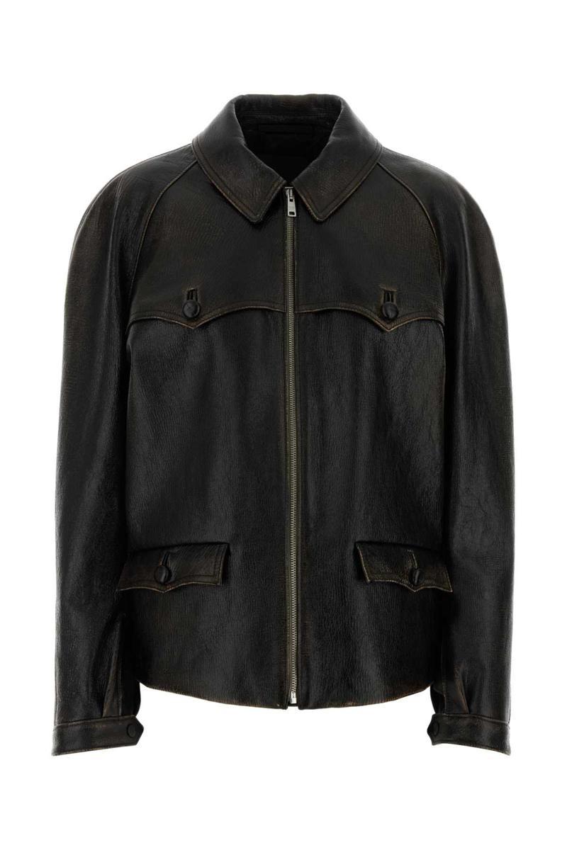 Women's Prada Leather jackets | Lyst