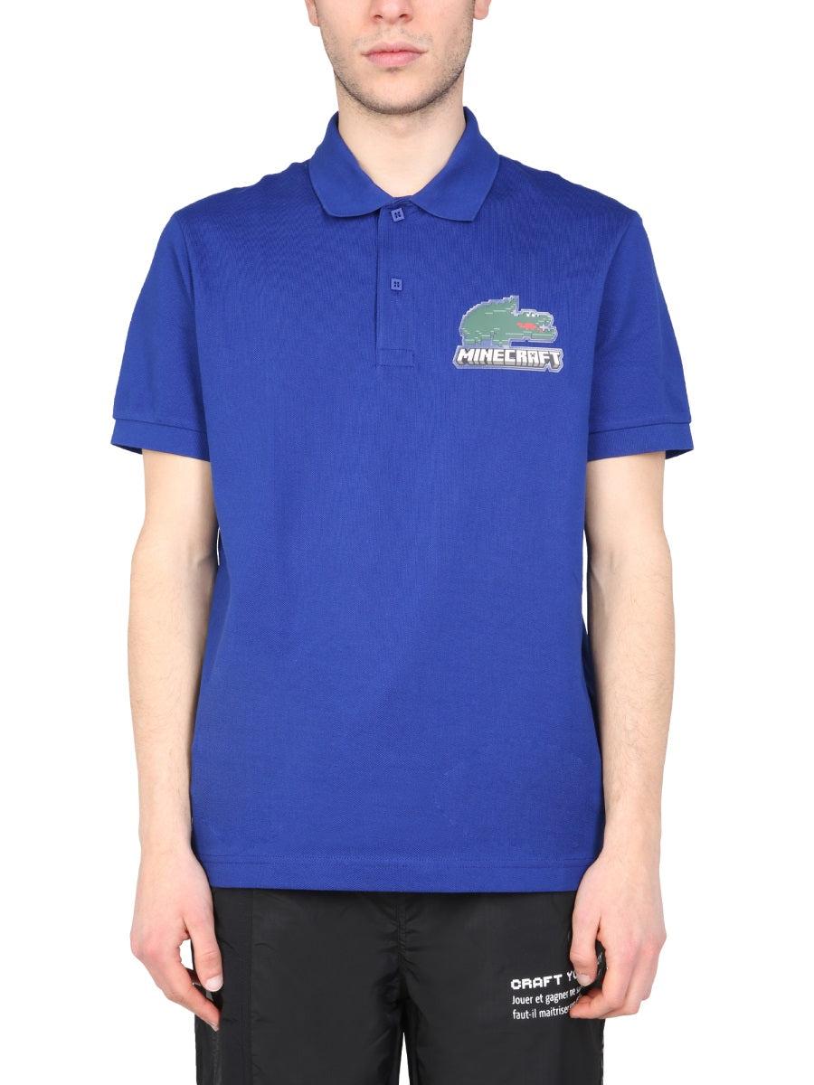 Lacoste Polo Shirt Live X Minecraft in Blue for Men