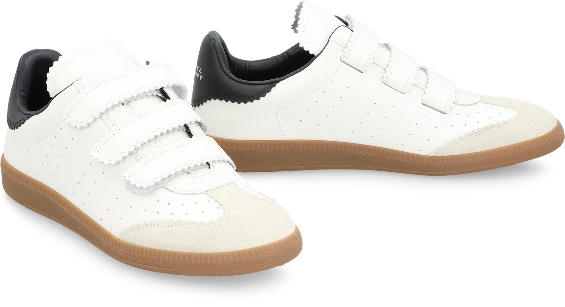 スニーカー Beth Gb Sneakers - Isabel Marant - Leather - White Isabel Marant White & Brown Beth Sneakers Isabel Marant