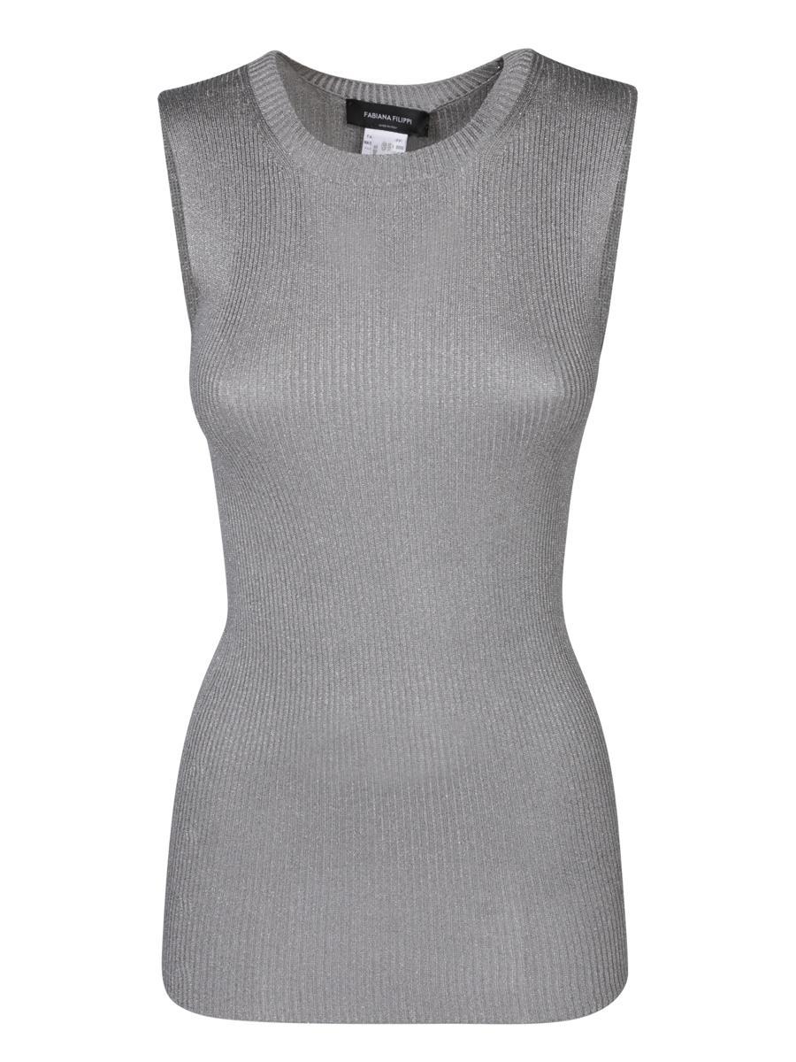 Fabiana Filippi scoop-neck sleeveless blouse - Black