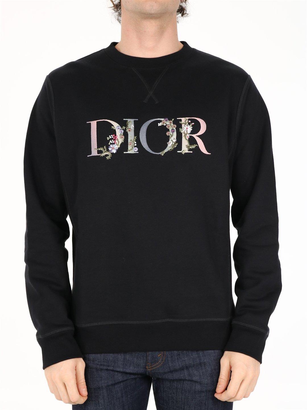 Dior Dior Flowers Sweatshirt Black for Men
